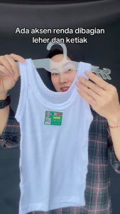 LUSINAN Singlet Anak Agree Sf019 | Kaos Dalam Anak Perempuan Katun List Renda Meresap Keringat Premium Quality