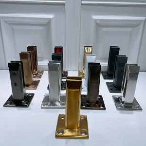 กระจก ชั้นยืน สแตนเลส 304 ทรงเหลี่ยม ฟรี ครอบฐาน พุกยาวพิเศษ 9.3 ซม