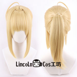 Phụ Kiện Tóc Cosplay Lincoln FGO Nero Saber Lily Tóc Đuôi Ngựa Màu Vàng Dâu Tây Phụ Kiện Tóc Cho Tiệc Hóa Trang Halloween