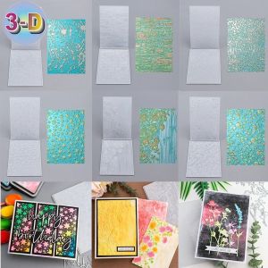 3D Embossing Folder Blooming Flower Wall Star Pattern Background For Adding Textured Detail To Paper Crafting DIY Project Making