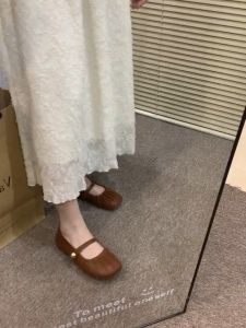 STOMPION Half Shoes For Women: Korean Fashion Doll Shoes Women Flats Sandals Mary Jane Shoes