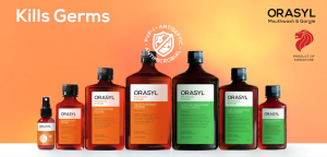 Bundle of 2 ORASYL Orange Mouthwash & Gargle 500 mL Contains Povidone-Iodine Expiry July 2029 Relief Sore Throat No Alcohol