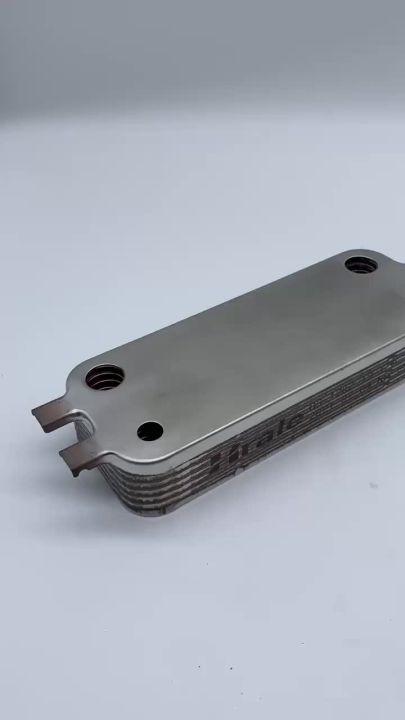 Gas Boiler Parts Plate Secondary Heat Exchanger 13 Plates Flat Mouth ...