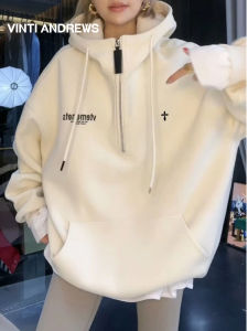 Relaxed Hooded Zippered Loose Top