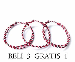 PROMO BELI 3 BONUS 1 GELANG TRIDATU POLOS ORIGINAL BALI