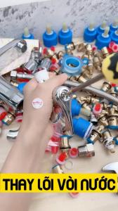 Lõi Vòi Nước Lạnh Ruột Vòi Nước Lạnh Đồng Thau Thay Thế Vòi Hồ Củ Sen Lạnh Inox (Tặng Kèm Vít)