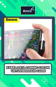 Avvic x BASEUS Kabel Data USB to iP Legend Series Elbow Gaming Charger 2.4A 1m