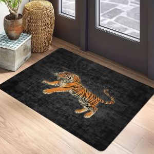 Thảm Lông Thú VIKAMA Retro Tiger Phong Cách Bohemian Chống Trơn Trượt Thấm Nước Dùng Trang Trí Trong Nhà/ngoài Trời Làm Thảm Cửa Ra Vào Dùng Trang Trí Nhà Cửa