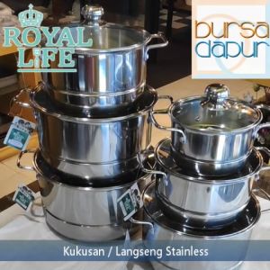 Royal Life Stainless Langseng / Steamer Pot 28 cm / Kukusan Stainless 28 cm