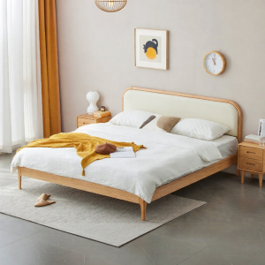 YUANSHI YUANSU | Real Wood Double Bed Soft Pack Oak