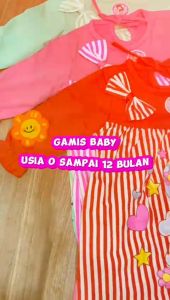 Setelan Baju Anak Bayi Perempuan Usia 3 sampai 12 Bulan / Gamis Anak / Gamis Baby / Baju Gamis Denim
