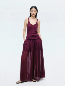 edition | Translucent Stretch Waist Drawstring Culottes