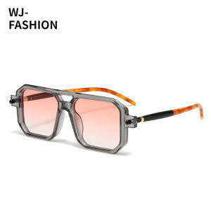 【WJ】Fashion Street Photography Square Frame Sunglasses New European and American Trendy Retro Sunglasses