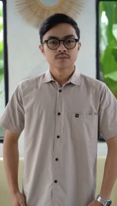 ALARY - Kemeja Lengan Pendek Pria Elio Mocca