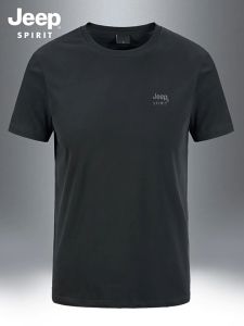 เสื้อยืดผู้ชายแขนสั้น จำหน่าย JEEP SPIRIT เสื้อยืดผู้ชาย Modal Elastic และเสื้อยืดพื้นฐานเสื้อลำลอง