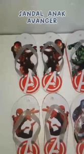 Sandal Jepit Anak Avengers Captain Amerika Ukr 26 - 35 sandal avengers / sandal anak iron man / sandal jepit ironman / sandal anak karakter ironman