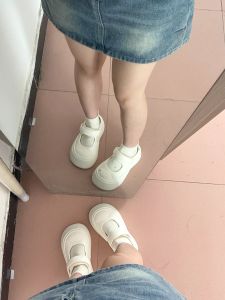 Mary Janes Thick Heel Slip-On Shoes Women Summer Outdoor Wear Heightening Anti-Slip EVA Popular Sensation Head Cover Sandals