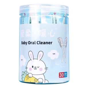 ลูกบิดขัดฟันเด็ก ด้ามจับแบบหัวเข็มขัด ใช้ได้ตั้งแต่แรกเกิด ที่ล้างฟันเด็ก ที่ล้างลิ้น ด้ายเช็ดฟันเด็ก เครื่องมือดูแลสุขอนามัยช่องปาก