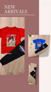 Sajaboys Kpop Demon Hunters Terno Set for Kids – T-Shirt + Jogger Pants | Boys & Girls 1–11 Yrs | Casual OOTD