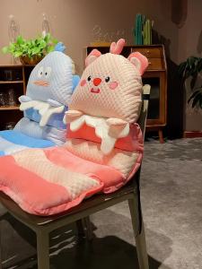 Ice bean integrated cushion chair cushion fart cushion office lazy bedroom living room sofa chair student summer