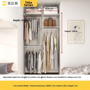 Open Storage Wall-mounted Closet Foldable Doors