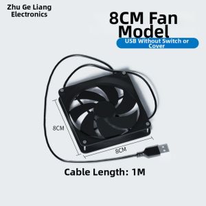 USB Cooling Fan Router Set Top Box Modem Integrated Stepless Speed Regulation 5V