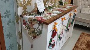 Taplak Meja Sofa Tamu Minimalis Aesthetic & Bahan Kain Kanvas Tebal