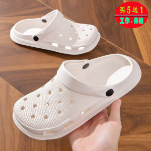 2025 New Womens Holes Sandals Flat Bottom Big Head Slippers Waterproof Beach Foam Clog Shoes Mens Open-Toe Slip-On Shoes