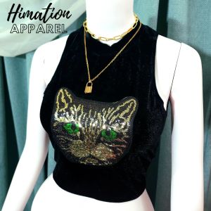 High neck sando CAT SEQUENCE Velvet top (ACTUAL PICTURE POSTED) AFFORDABLE CLOTHES PH