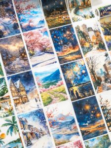 Travel Landscape Vintage Style Large Washti Tape