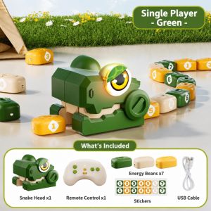 Magnetic Greedy Snake RC Car 2 Player Battle Eating Game Remote Control Interactive Kids Gift