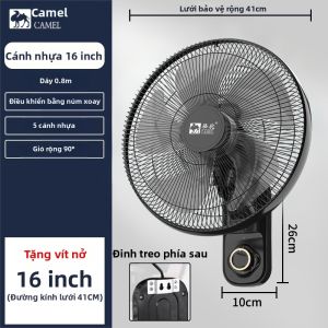 CAMEL | Quạt Treo Tường Gia Đình Động Lắc Lưỡi Kéo Nhôm