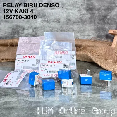 RELAY BIRU 12V KAKI 4 PIN DENSO - RILEY AC UNIVERSAL AVANZA XENIA JAZZ