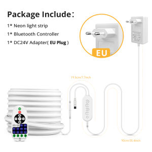 Smart Phone APP Control Dimmable Neon LED Strip Light Uniform Soft Glow Silicone Neon Tape Ribbon For Room Cabinet Bedroom Decor