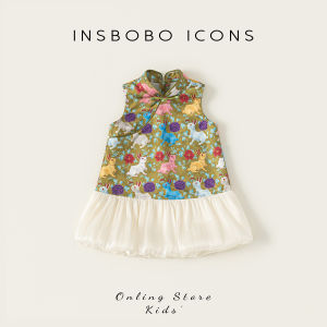 insbobo | Váy Hè Bé Gái Phong Cách Trung Hoa Mới