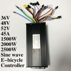 36V/48V/52V E-bike 45A 1500W 2000W 2500W Three-mode Sine Wave Brushless Controller for No.2 Protocol Instrument Tricycle Scooter