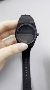 Electroplated Watch Case 40mm PRX Stainless Steel Diving Case + Silicone Strap Sapphire Glass Suitable For NH35 Movement 10ATM