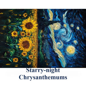 500/1000/1200/2000PCS Starry-night Chrysanthemums Difficult Jigsaw Puzzle Decompression Toys Game Family Fun
