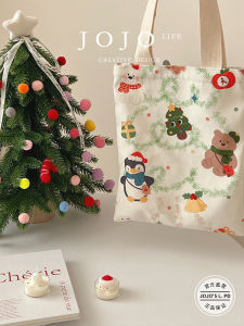 Mr. Grocery Single Shoulder Bag Student Handheld Shopping Bag Casual Coin Purse Cotton Canvas Bag Eco-Friendly Grocery Bag