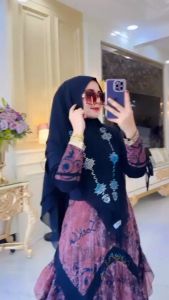 Labinka Syar’i By Soekha Premium Ceruty Armani Digital Printing Gamis Syari Set Khimar