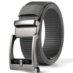 Metal Automatic Buckle Canvas Men Belt Thick Nylon Jeans Pants Belt Casual Outdoor Multifunctional Tactical Designer Male Belts