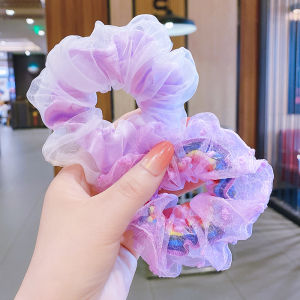 Candy Colored Hair Ties for Girls Cute Lace Hair Bands Non-Damaging Princess Style Hair Accessories for Kids Childrens Clothing