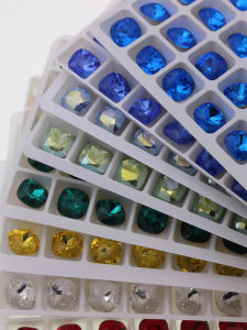 East Ocean Crystal Pointed Bottom Fat Square 10mm Nail Art Drill Handmade DIY Nail Tips Accessories K9 Abnormal Shape Nail Decorations