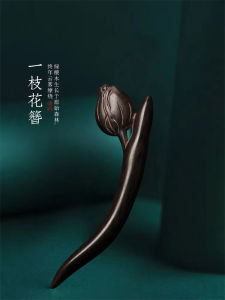 Natural Black Ebony Wood Hairpin Handmade Womens Hair Accessories Traditional Simple Daily Hanfu Hairpins Ethnic Style