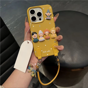 เคสโทรศัพท์ซิลิโคนป้องกันการตกหล่นแบบครอบคลุมเต็มจอพร้อมสายสะพายกระเป๋าสตรีสำหรับ Apple 16promax 15pro 14 13 12p