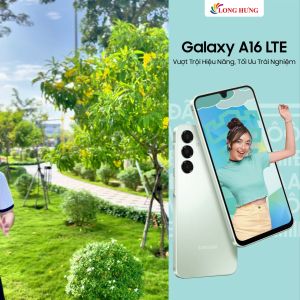Điện thoại Samsung Galaxy A16 LTE - Hàng chính hãng - Màn hình Super AMOLED 6.7 inch FHD+ chip MediaTek Helio G99 mạnh mẽ Kháng nước và bụi IP54 Pin 5000mAh sạc nhanh 25W