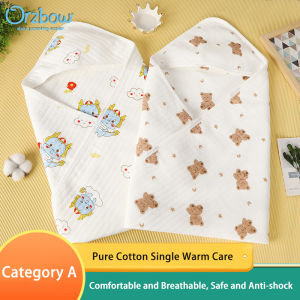 Orzbow Pure Cotton Baby Blanket Newborn Swaddling Cloth Soft Comfortable Wrap Cotton Swaddling Clothes Blanket Towel