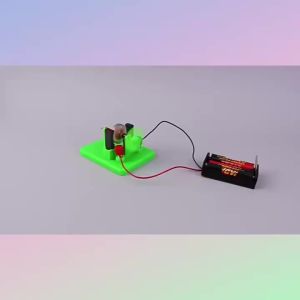 Small Open DC Motor Model DIY Mini Motor Physics Electromagnetic Experiment Equipment Educational Science Toy for Kids Students
