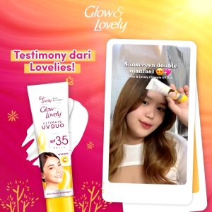 Glow & Lovely Ultimate UV Duo Krim Serum Sunscreen Vitamin C SPF 35 PA+++ 20gr