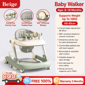 Beige Baby walker Walker for baby Boy&Girls push walker for baby with music baby walking trainer baby wolker with sound